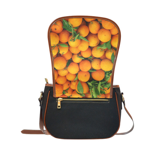 Oranges Fruit Saddle Bag/Small (Model 1649)(Flap Customization)