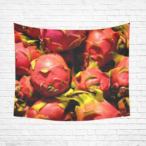 Dragon Fruit Cotton Linen Wall Tapestry 60"x 51"