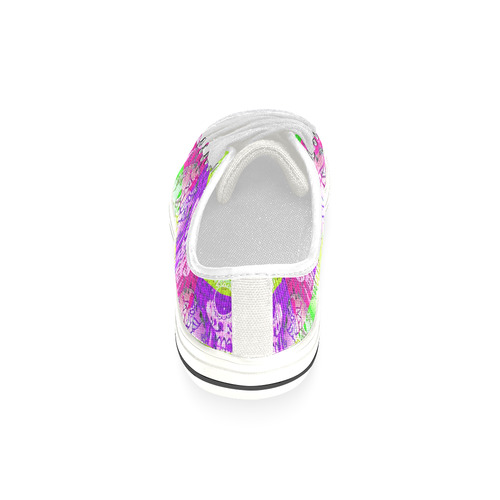 color mix skull 3A by JamColors Women's Classic Canvas Shoes (Model 018)