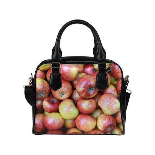 Autumn Apples Red Green Fruit Shoulder Handbag (Model 1634)