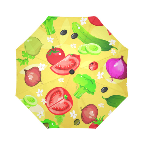 Vegetables Tomatoes Olives Cucumbers Onions Auto-Foldable Umbrella (Model U04)