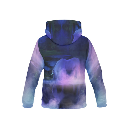 An Awesome Unicorn Beside A Magic Lake All Over Print Hoodie for Kid (USA Size) (Model H13)