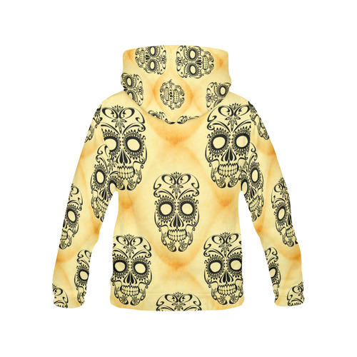 Skull20170350_by_JAMColors All Over Print Hoodie for Women (USA Size) (Model H13)