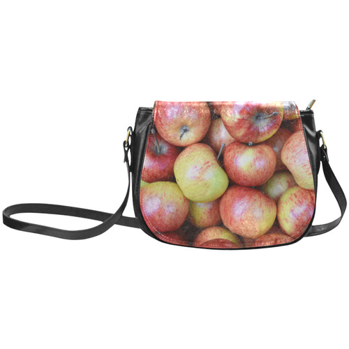 Autumn Apples Red Green Fruit Classic Saddle Bag/Small (Model 1648)