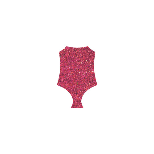 pink glitter Strap Swimsuit ( Model S05)