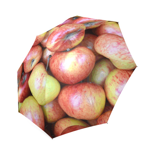 Autumn Apples Red Green Fruit Foldable Umbrella (Model U01)