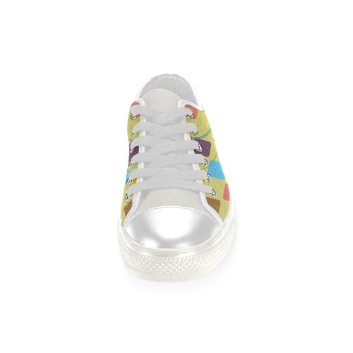 Abstract Low Top Canvas Shoes for Kid (Model 018)