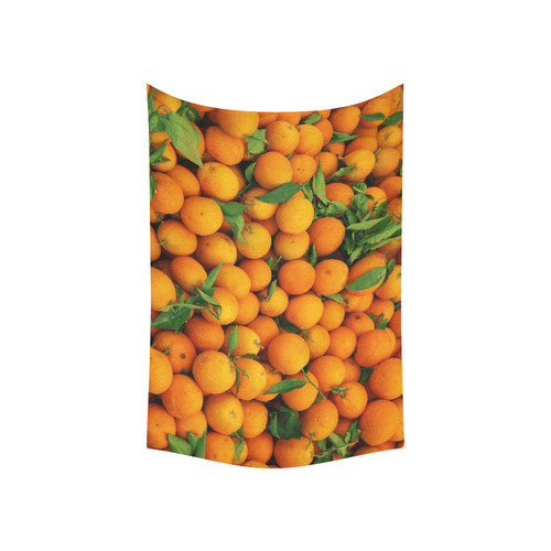 Oranges Fruit Cotton Linen Wall Tapestry 60"x 40"