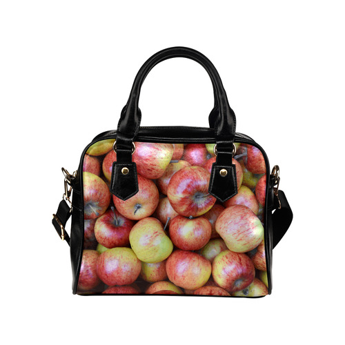 Autumn Apples Red Green Fruit Shoulder Handbag (Model 1634)