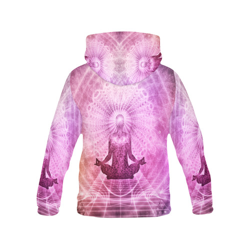 Holy Yoga Lotus Meditation All Over Print Hoodie for Men (USA Size) (Model H13)
