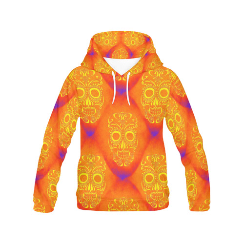Skull20170354_by_JAMColors All Over Print Hoodie for Women (USA Size) (Model H13)