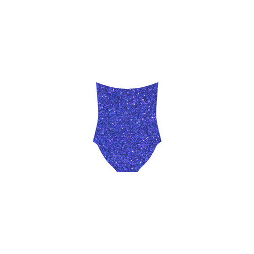 blue glitter Strap Swimsuit ( Model S05)