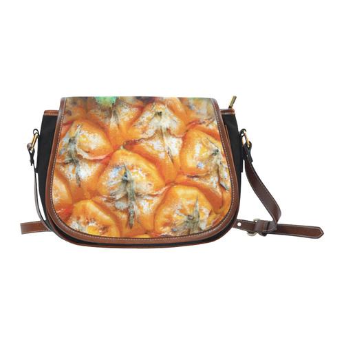 Pineapple Fruit Saddle Bag/Small (Model 1649)(Flap Customization)