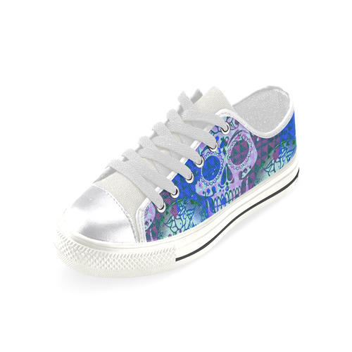 color mix skull 2B by JamColors Women's Classic Canvas Shoes (Model 018)