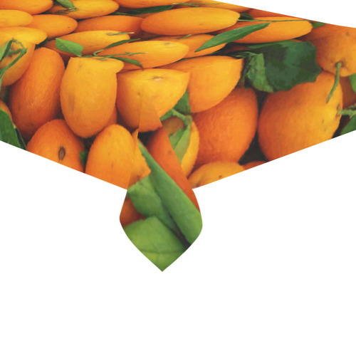 Oranges Fruit Cotton Linen Tablecloth 60"x120"