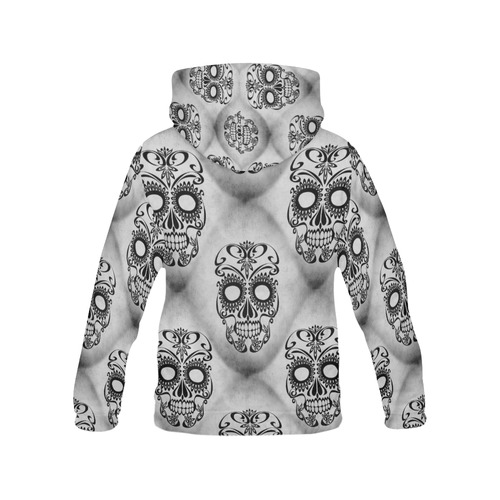 Skull20170351_by_JAMColors All Over Print Hoodie for Women (USA Size) (Model H13)