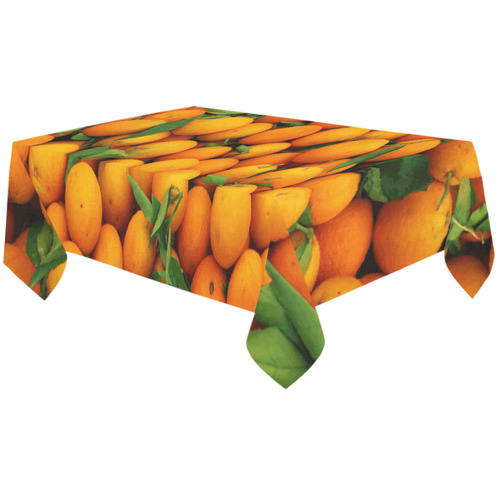 Oranges Fruit Cotton Linen Tablecloth 60"x120"