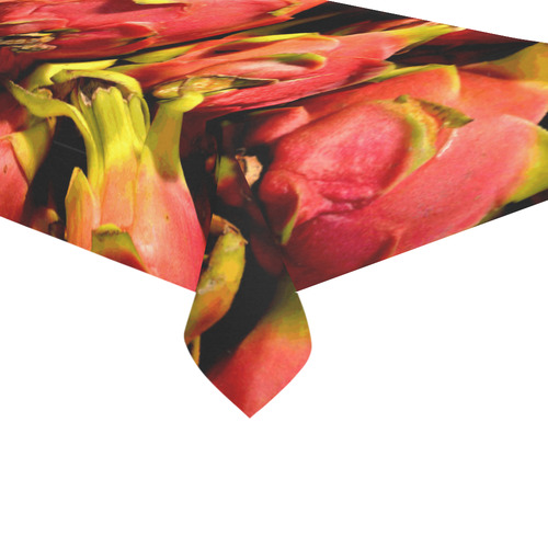 Dragon Fruit Cotton Linen Tablecloth 60"x 104"