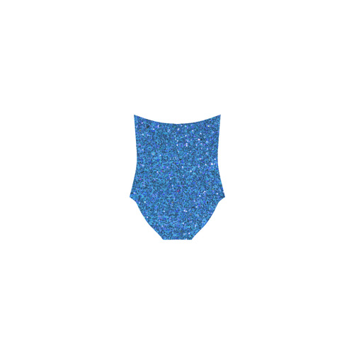 light blue glitter Strap Swimsuit ( Model S05)