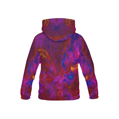Pink Red Blue Splash All Over Print Hoodie for Kid (USA Size) (Model H13)
