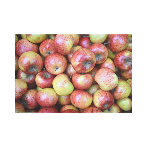 Autumn Apples Red Green Fruit Cotton Linen Wall Tapestry 90"x 60"