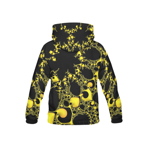 special fractal 04 yellow All Over Print Hoodie for Kid (USA Size) (Model H13)