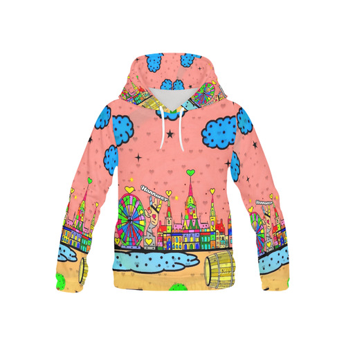 Hannover by Nico Bielow All Over Print Hoodie for Kid (USA Size) (Model H13)