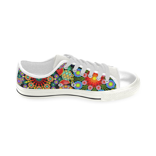 Mandalas and Exotic Fruits Pattern Men's Classic Canvas Shoes (Model 018)