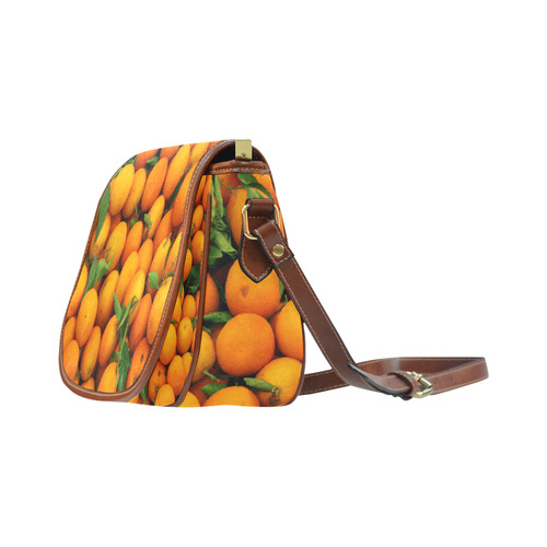Oranges Fruit Saddle Bag/Small (Model 1649) Full Customization