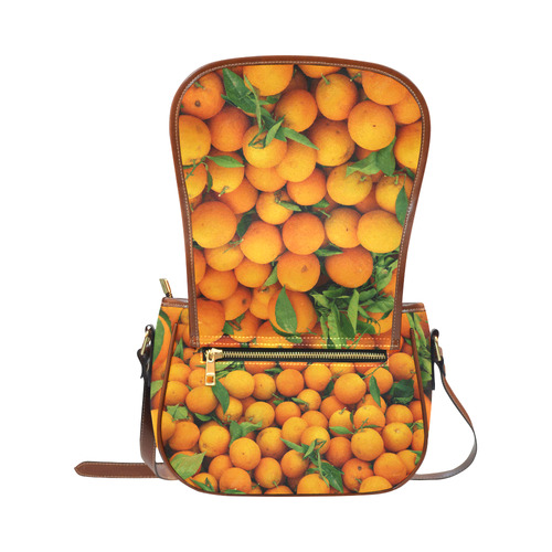 Oranges Fruit Saddle Bag/Small (Model 1649) Full Customization