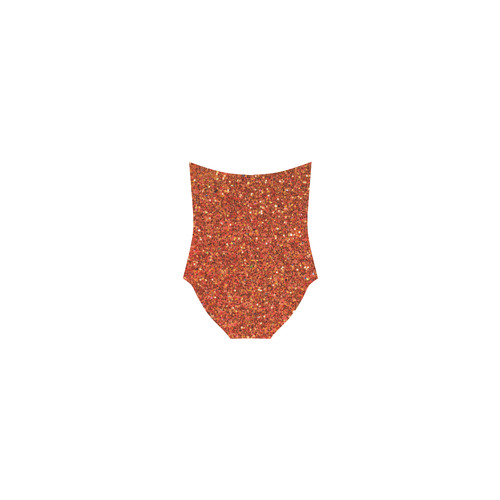 orange glitter Strap Swimsuit ( Model S05)