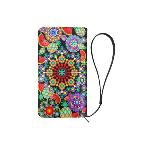 Mandalas and Exotic Fruits Pattern Men's Clutch Purse （Model 1638）