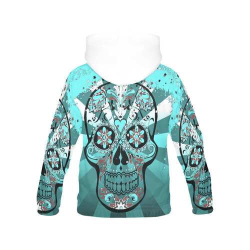 psychedelic Pop Skull 317L by JamColors All Over Print Hoodie for Men (USA Size) (Model H13)