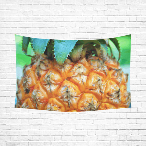 Pineapple Fruit Cotton Linen Wall Tapestry 90"x 60"