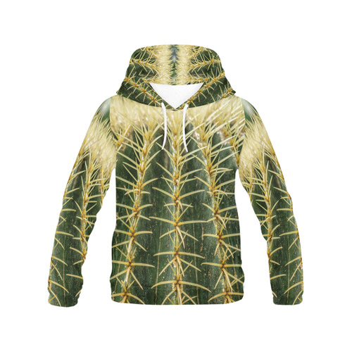 Photography Art - Cactus green yellow All Over Print Hoodie for Women (USA Size) (Model H13)
