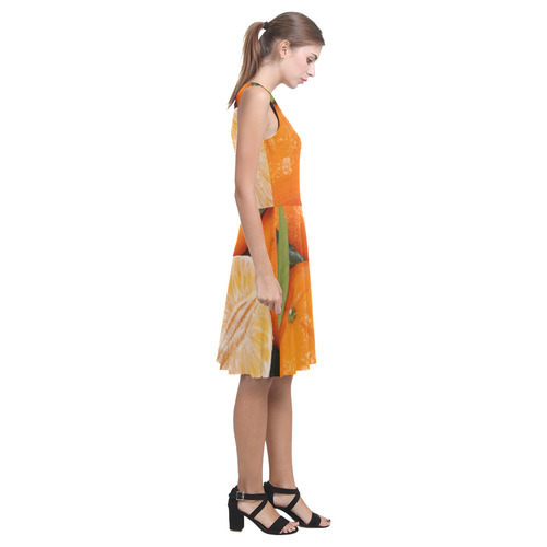 Oranges & Peeled Orange Fruit Atalanta Casual Sundress(Model D04)