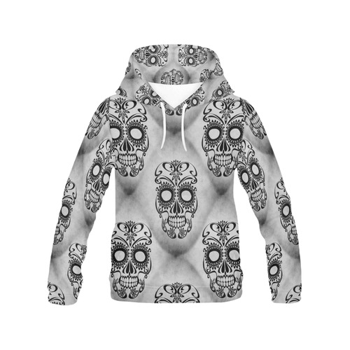 Skull20170351_by_JAMColors All Over Print Hoodie for Women (USA Size) (Model H13)