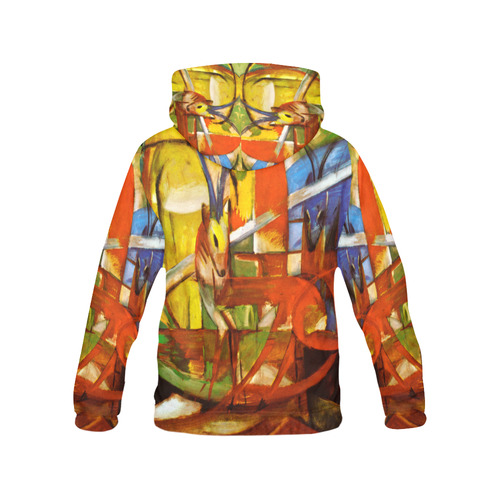 Gazelles by Franz Marc All Over Print Hoodie for Women (USA Size) (Model H13)