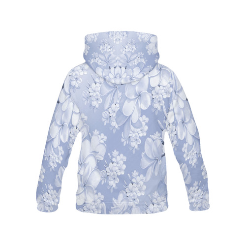 Delicate floral pattern,blue All Over Print Hoodie for Men (USA Size) (Model H13)