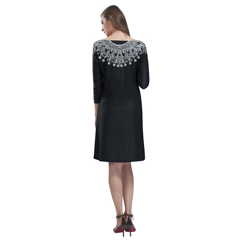 indian jewels design by Sandrine Kespi Rhea Loose Round Neck Dress(Model D22)