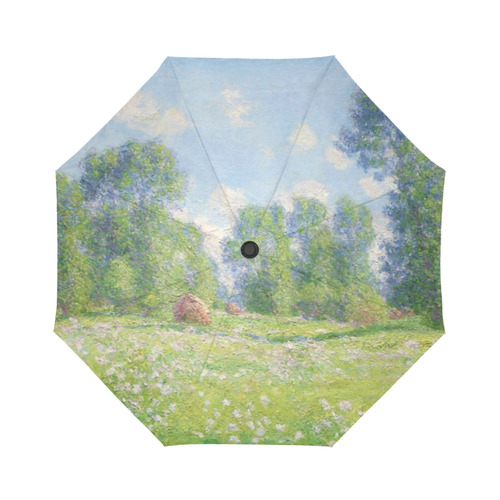 Monet Spring Effect Giverny Floral Landscape Auto-Foldable Umbrella (Model U04)