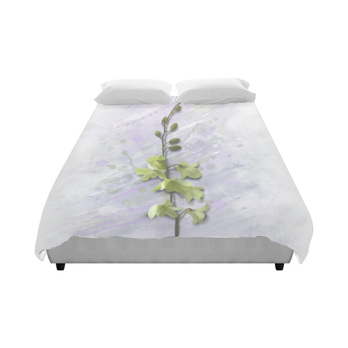 Yellow Orchid on purple Duvet Cover 86"x70" ( All-over-print)