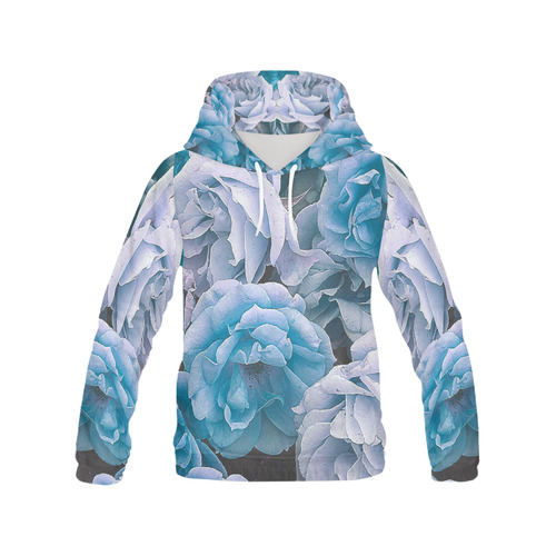 great garden roses blue All Over Print Hoodie for Men (USA Size) (Model H13)