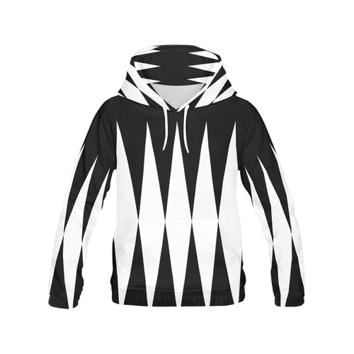 Black Background ZigZag Rhombuses Cut