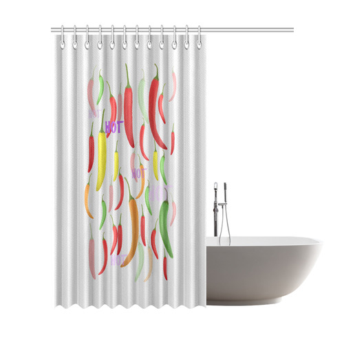 Hot Peppar, chilli Shower Curtain 72"x84"