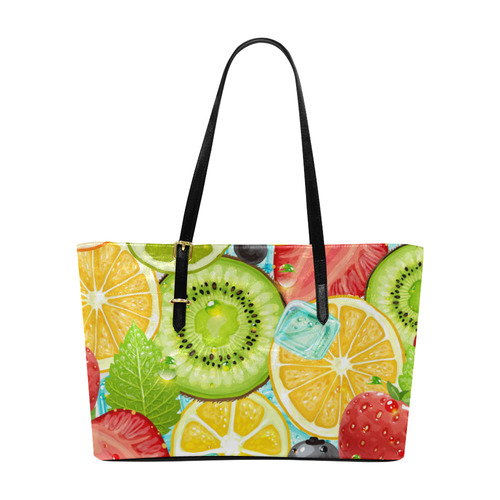 Strawberry Kiwi Orange Fruit Euramerican Tote Bag/Large (Model 1656)