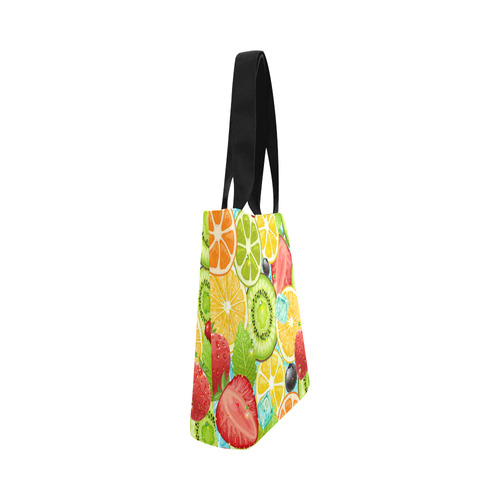 Strawberry Kiwi Orange Fruit Canvas Tote Bag (Model 1657)
