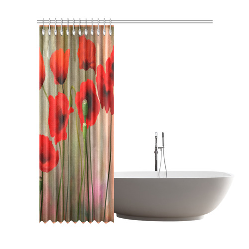 Poppies Shower Curtain 72"x84"