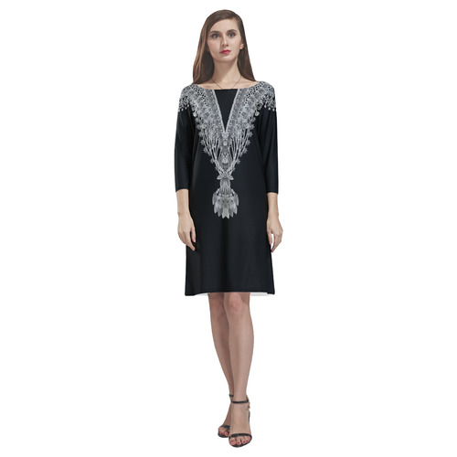 indian jewels design by Sandrine Kespi Rhea Loose Round Neck Dress(Model D22)