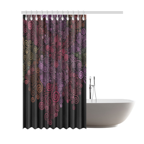 Psychedelic 3D Rose Shower Curtain 72"x84"